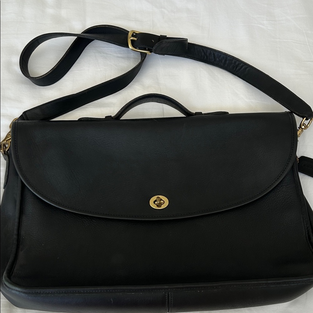 Vintage Coach Lexington Black Briefcase